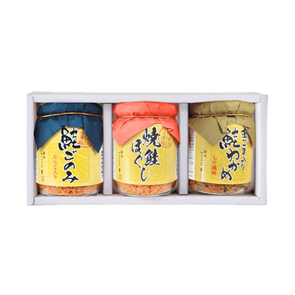 焼鮭ほぐし食べ比べおこのみ3本セット