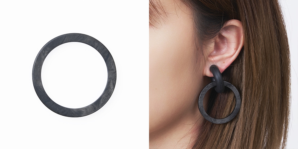 acrylic GUM EARRING 2190  アクリリック sur イヤリングパーツ 鯖江 TSUGI フープ