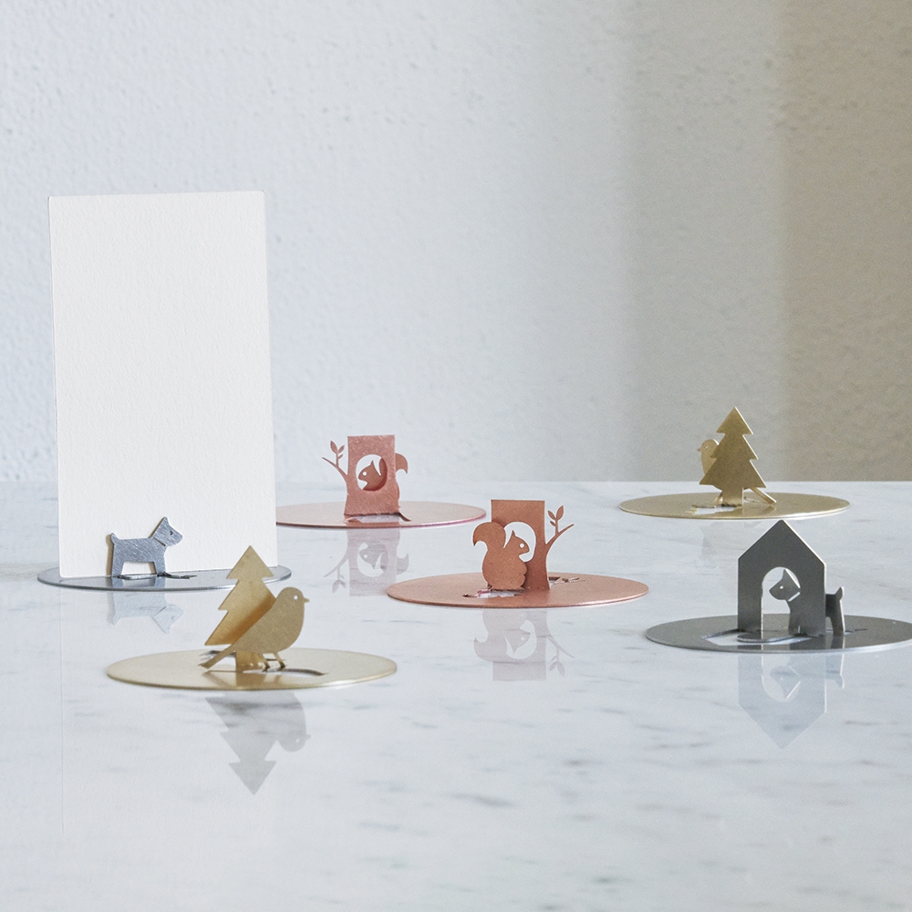 あやせものづくり研究会 Ori 野口製作所 銅 カードスタンド リス クリップスタンド