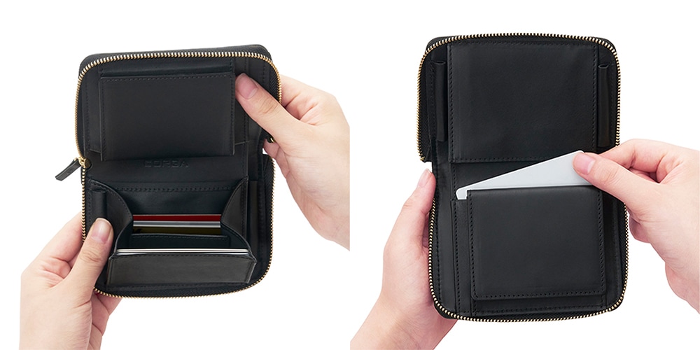 ストラップ付き財布 ショルダーウォレット 紐付き財布 コードストラップ付き 二つ折り財布 2つ折り財布 レディース ファスナー付き ジッパー付き