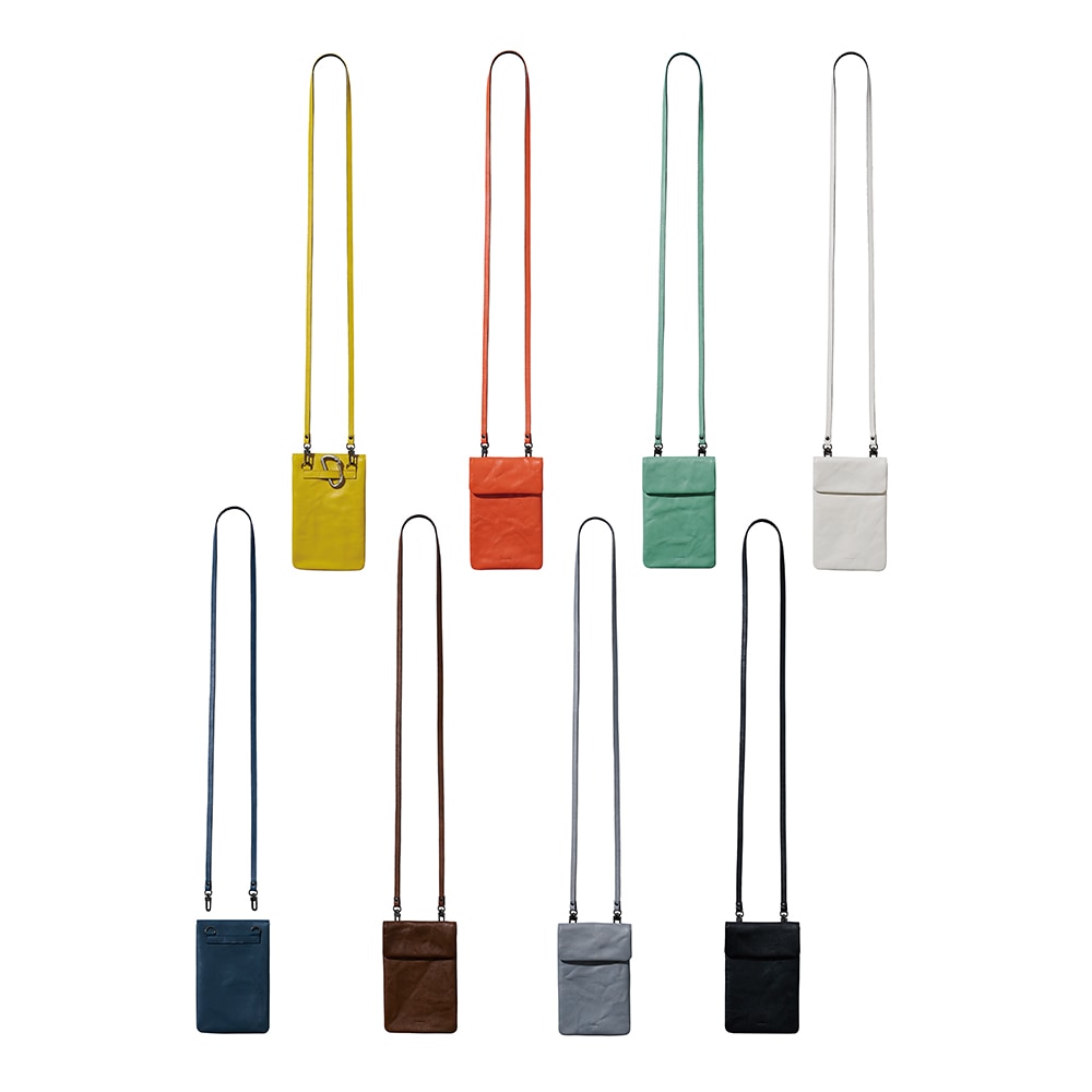 hmny B-084 スマホポーチ パスポートケース ミニバッグ サコッシュ トラベルポーチ 本革製 