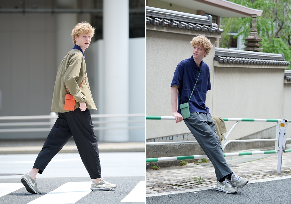 hmny B-084 スマホポーチ パスポートケース ミニバッグ サコッシュ トラベルポーチ 本革製 