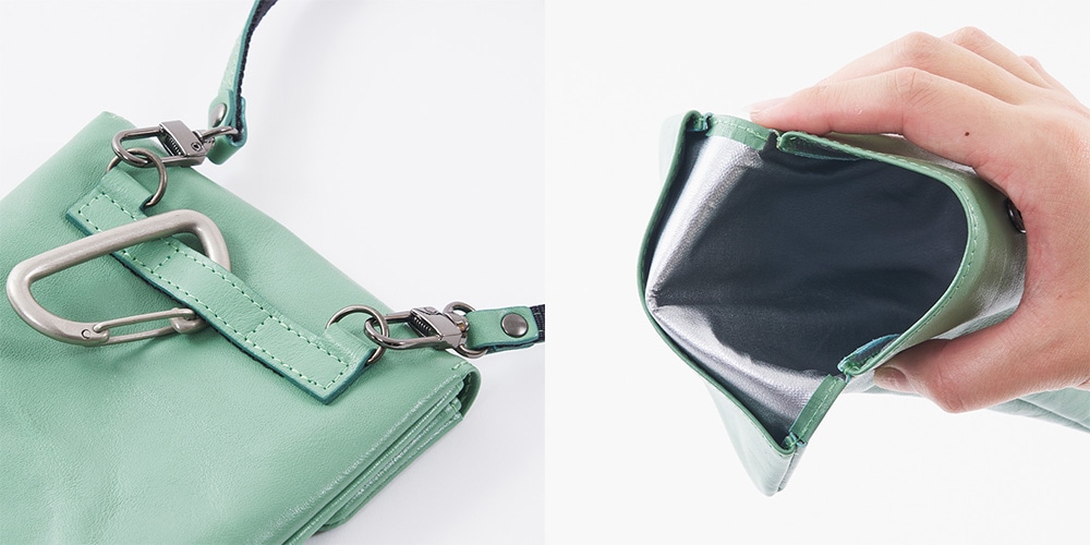 hmny B-084 スマホポーチ パスポートケース ミニバッグ サコッシュ トラベルポーチ 本革製 