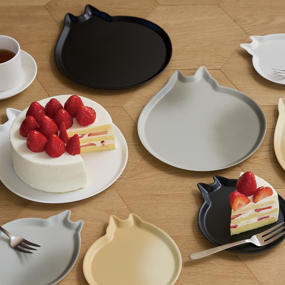 AmiDish CatDish CatPlate 割れないお皿 取り皿 猫皿 ネコ ねこ ケーキ皿
