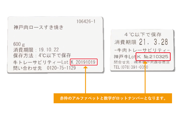 個体識別番号　ロット管理