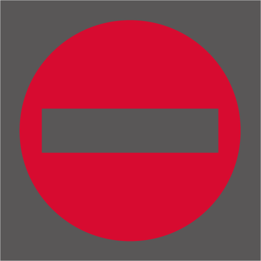 進入禁止（赤）