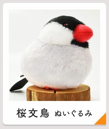 ことりすまいる】 白文鳥 ぬいぐるみ 1羽 《単品販売》 ◇◇ | 文鳥