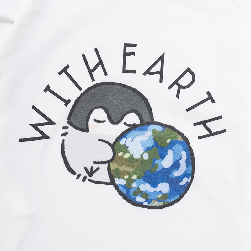 コウペンちゃん ビックシルエットL/S Tシャツ 地球 ホワイト | すべて 