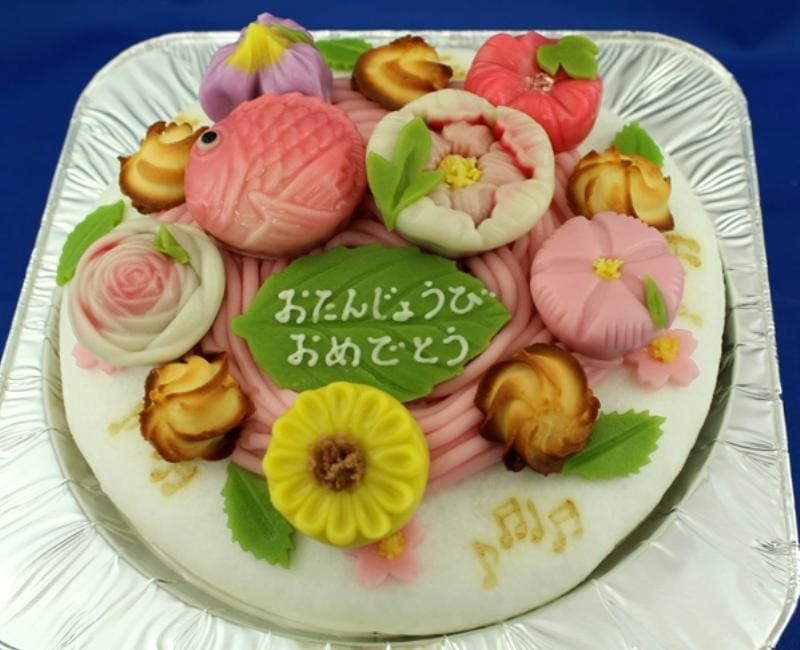 和菓子ケーキ お花畑バージョンの通販 一升餅と和菓子の幸成堂