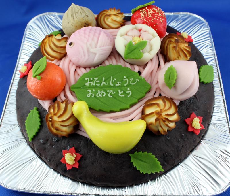 おはぎケーキ小 ろうそく5本付 15センチ ４人 ６人 の通販 一升餅と和菓子の幸成堂