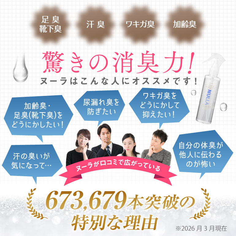 急速イオン消臭ヌーラ（詰替パック） | 加齢臭わきが臭体臭対策の