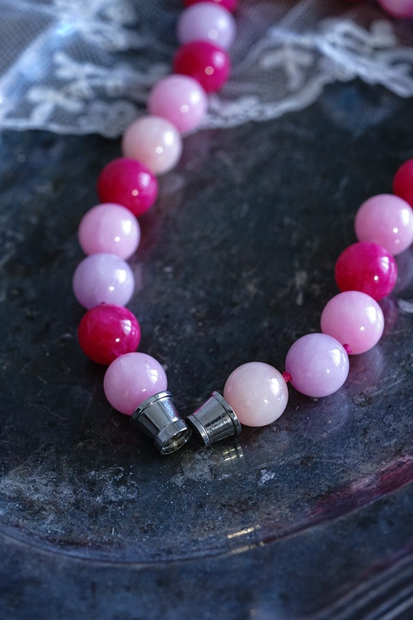 ������ơ������饹�ܡ���Υԥ󥯤Υͥå��쥹45cm 1960ǯ�庢��ga-923