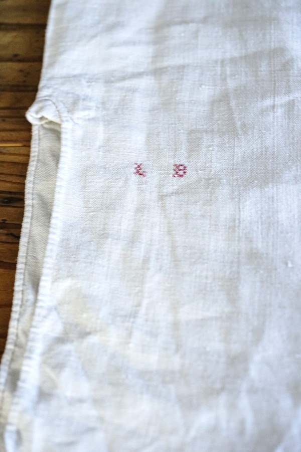 アンティークフレンチ手織りリネンウエア1900年代前後頃　フリーサイズ　gd-203
