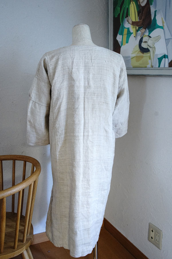 アンティークフレンチ手織りリネンウエア1900年代前後頃　フリーサイズ　gd-204