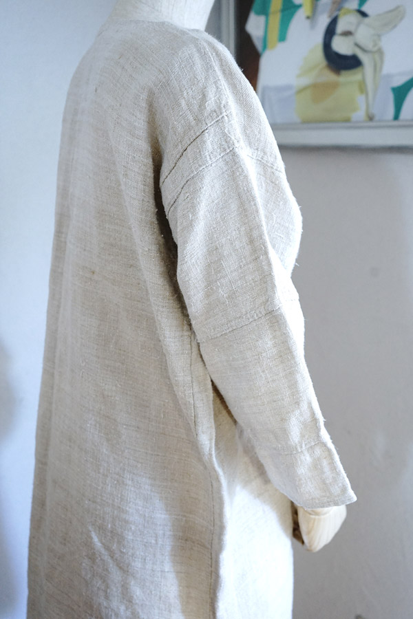 アンティークフレンチ手織りリネンウエア1900年代前後頃　フリーサイズ　gd-204