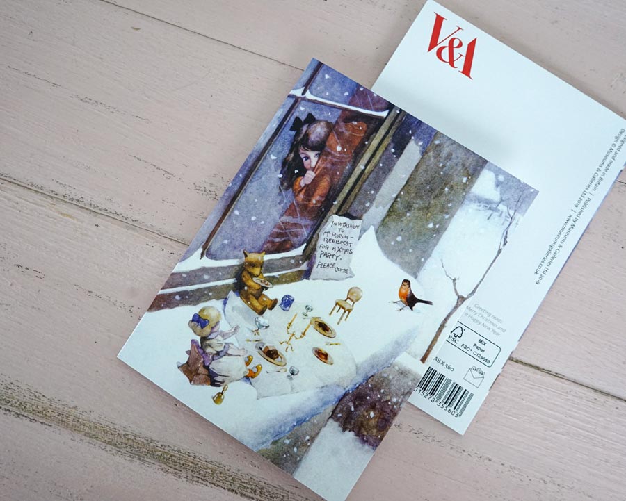 V Aのクリスマスカード コマドリの到着12 5 17cm Gx 502の通販 こよなくアンティーク