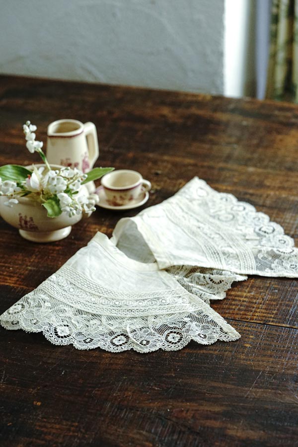 子供用アンティークレース付け襟 襟幅16 5 ネック回り28cm Gla 1225の通販 こよなくアンティーク