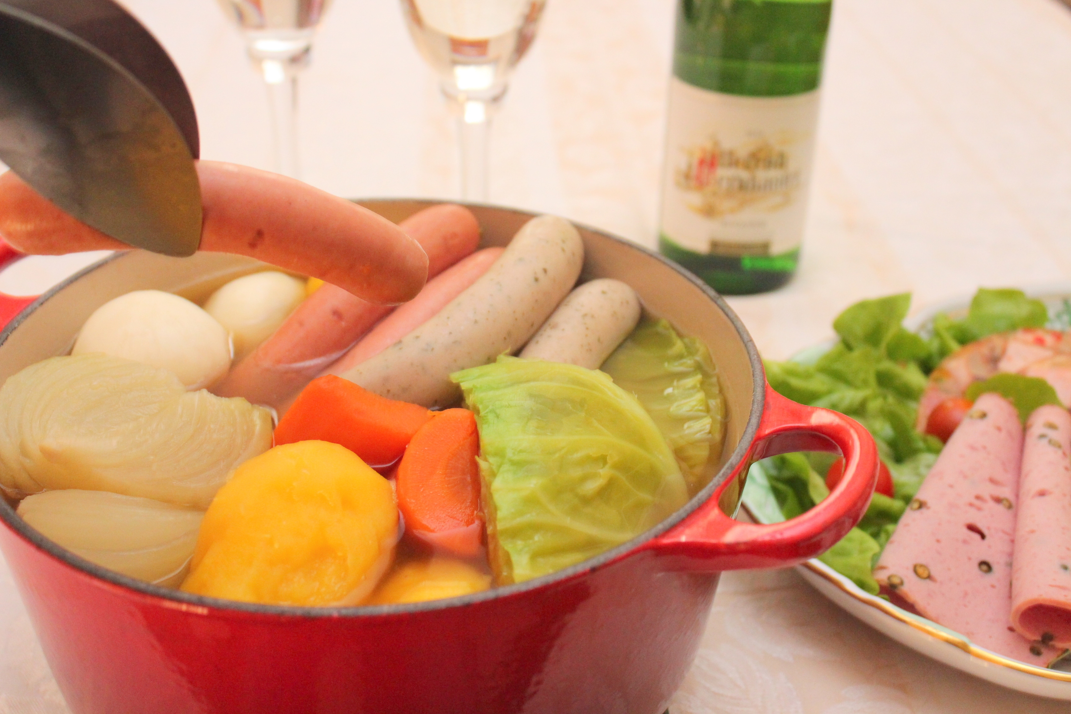 腸詰ソーセージ入りポトフ