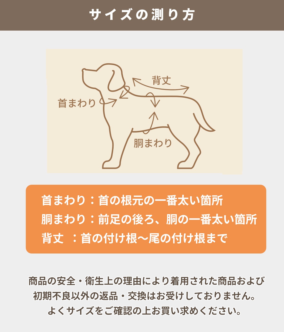 サイズの測り方