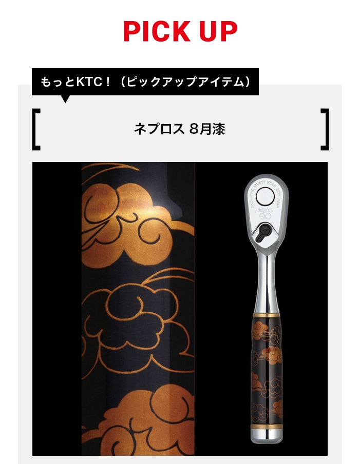 PICK UP もっとKTC！（ピックアップアイテム） ネプロス 8月漆
