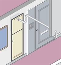 PS扉内前方排気延長タイプ