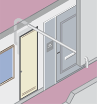PS扉内後方排気延長タイプ