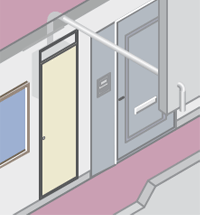 PS扉内上方排気延長タイプ