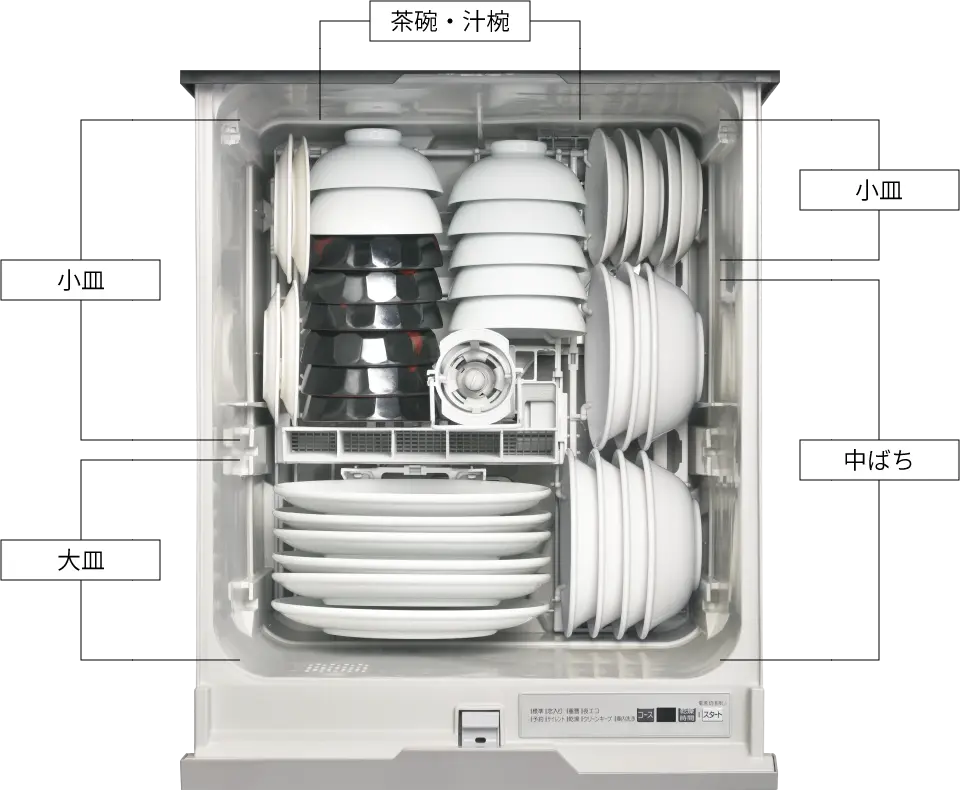 リンナイ】食器洗い乾燥機 浅型 ぎっしりカゴ ブラック [スタンダード