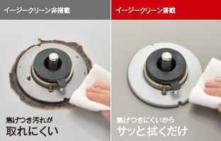 ガスコンロの掃除をしている画像