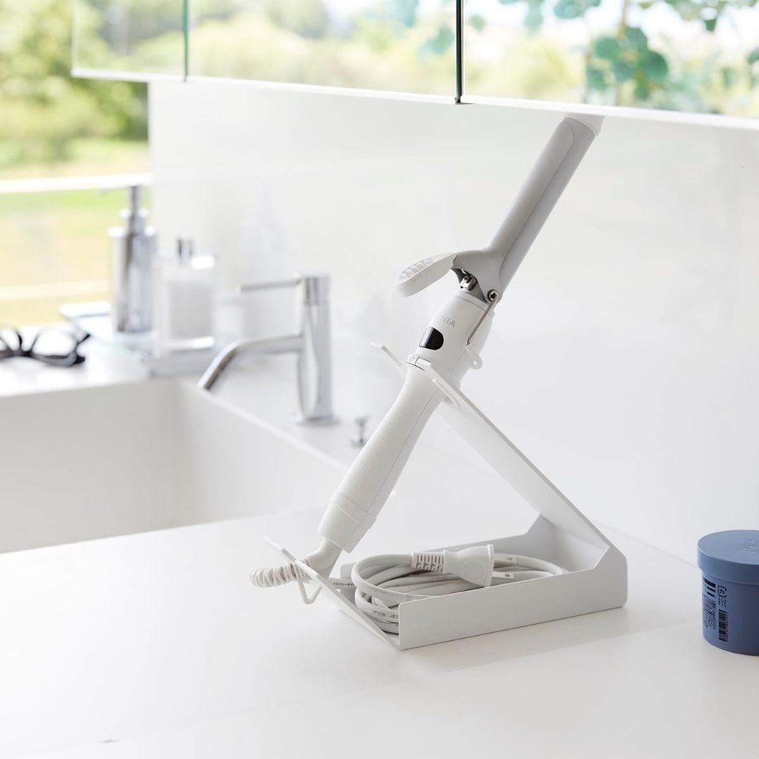 tower】 収納付きドライヤー＆ヘアーアイロンスタンド｜収納用品,お