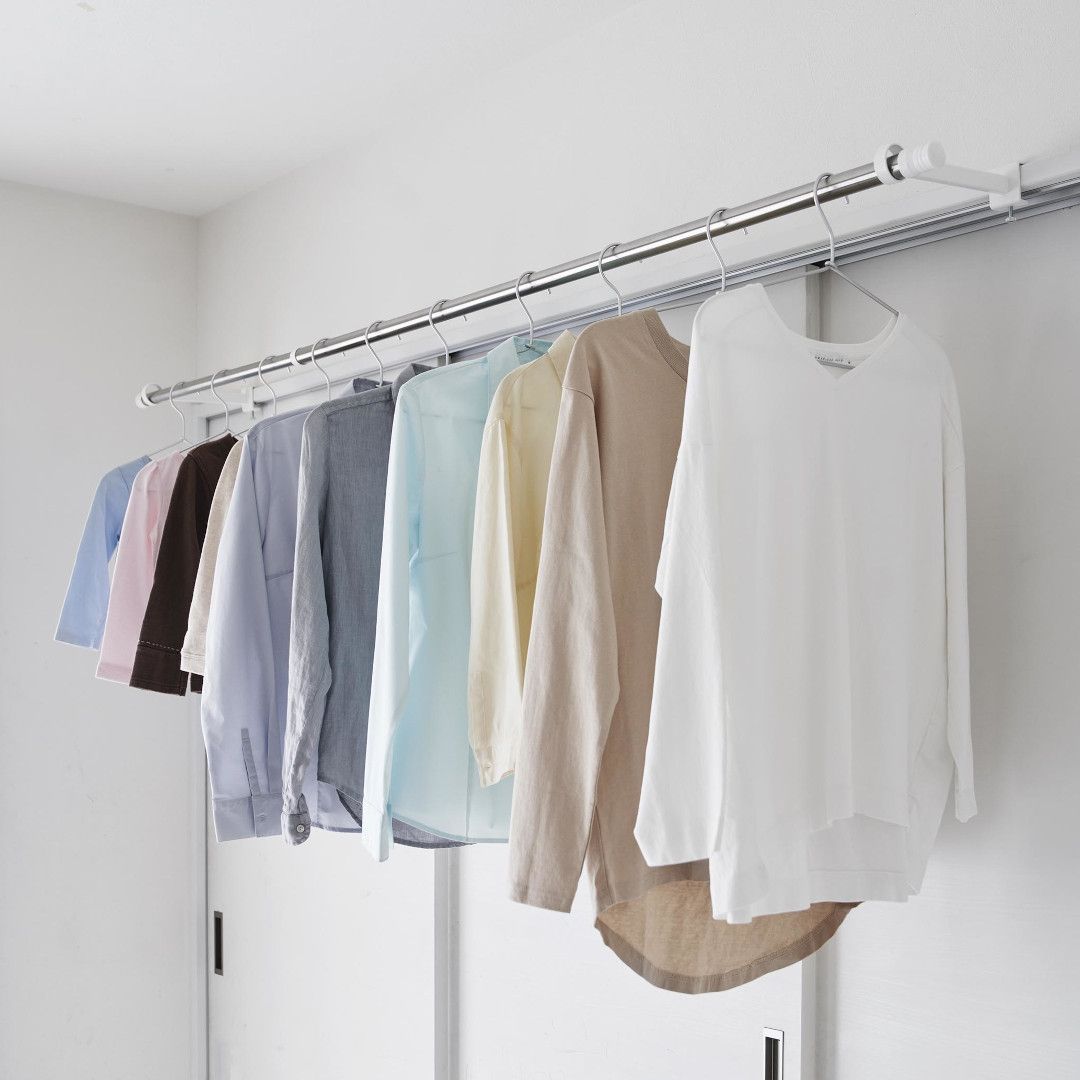 tower】 鴨居室内物干しポールホルダー 奥行ワイド｜洗濯・ランドリー