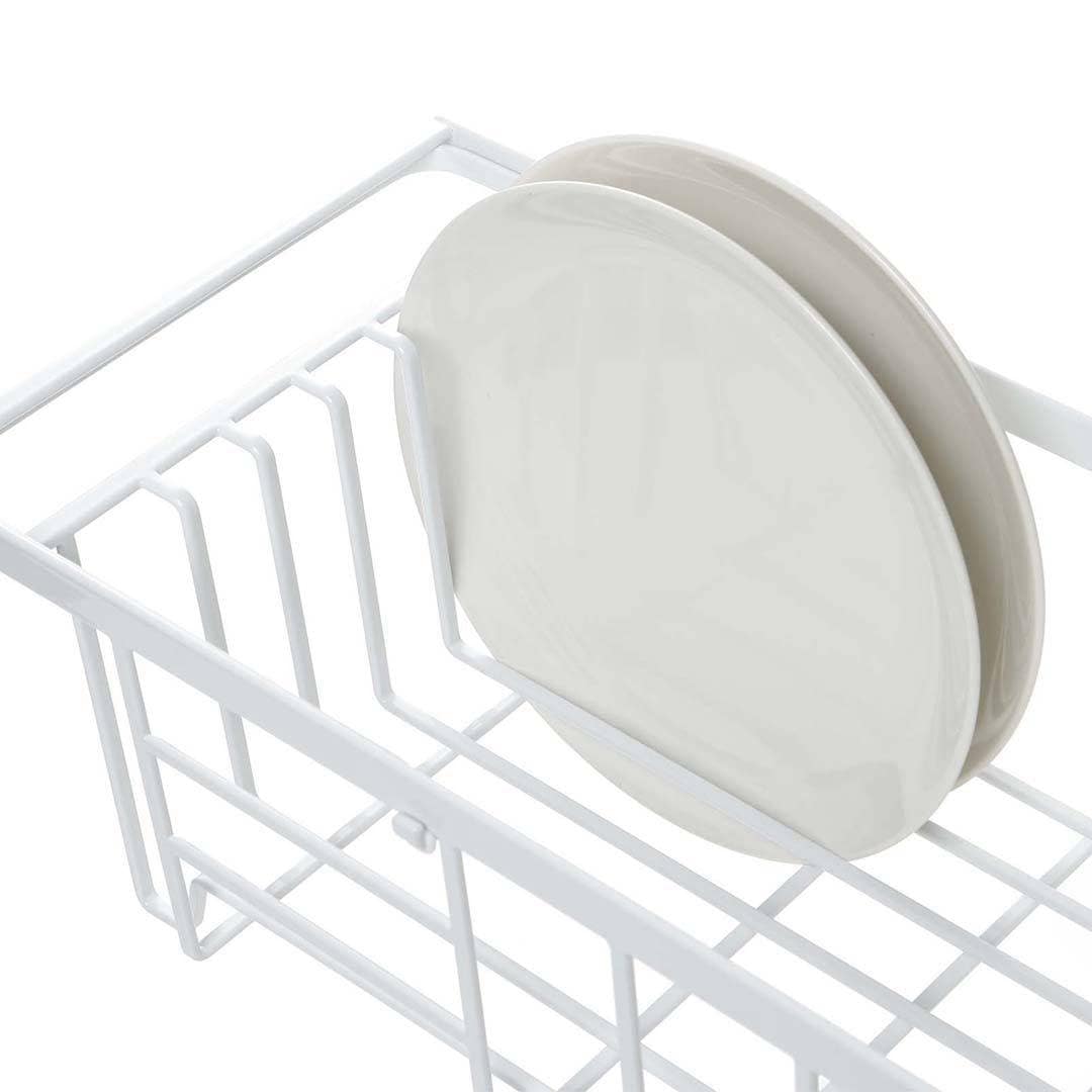 伸縮水切りワイヤーバスケット タワー ホワイト｜キッチン用品,水切り