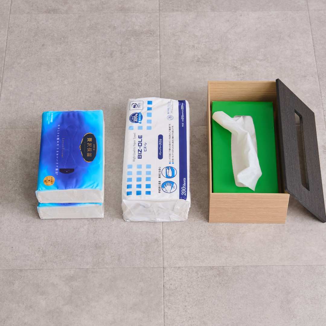 バスク ティッシュBOX スクエア M｜リビング用品,ティッシュケース
