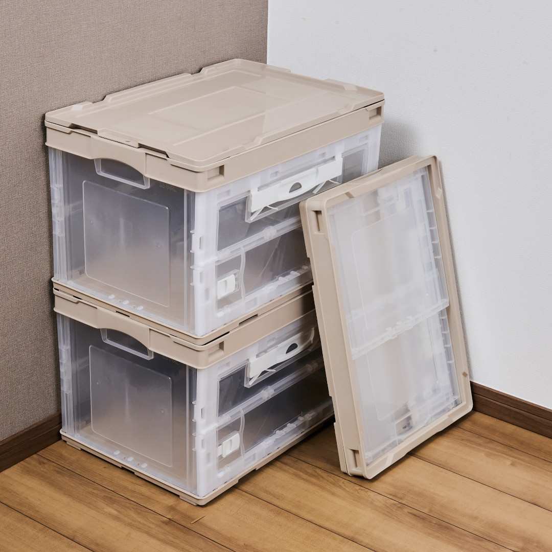 折り畳みコンテナ片扉 長辺開き｜リビング用品,収納,ツールボックス