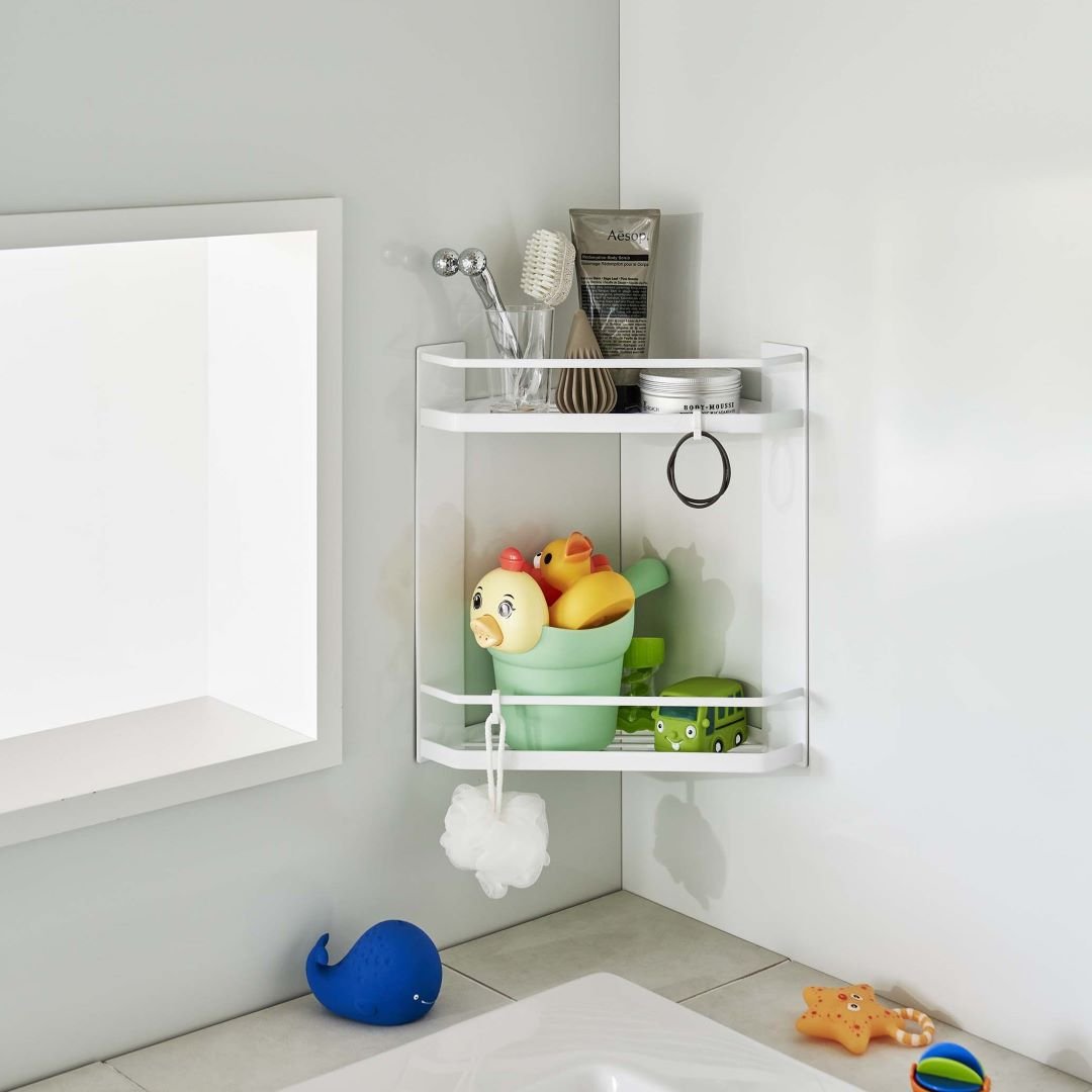 通気性抜群❣️浴室 キッチン ラック マグネット スパイスラック ２段式 冷蔵庫