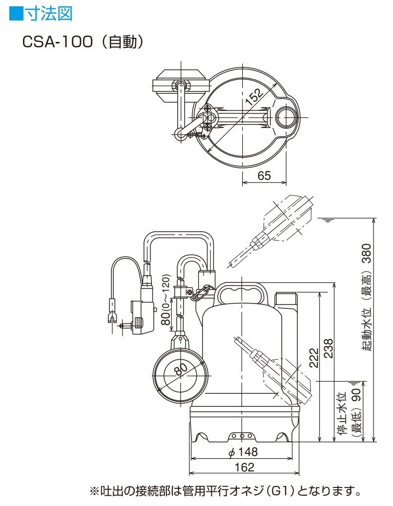 寺田ポンプ製作所 CSA-100-60HZ通販】設備プロ王国公式通販