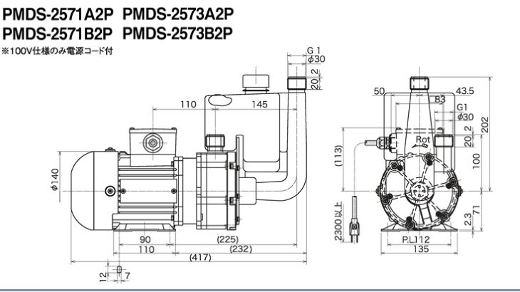 三相電機 PMDS-2573A2P通販】設備プロ王国公式通販