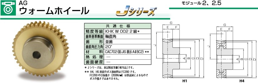 KHK AG3-20R2 ウォームホイール - 3