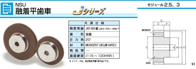 プレゼントを選ぼう！ KHK 小原歯車工業 NSU2-28J16 融着平歯車 J