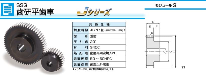 【はありませ】 KHK 焼入平歯車：イーキカイ 店 SSA3-70HJ35 モジュール
