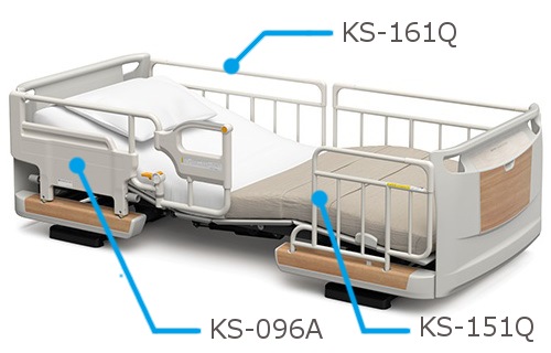 Ks 161q ベッドサイドレール ２本組 ホワイトアイボリー色 パラマウントベッド 介護ベッド通販のロッキー