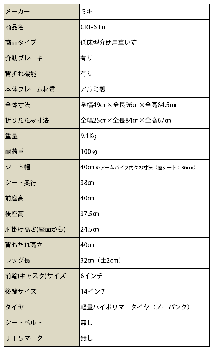 低床型 介助用車いす CRT-6 Lo［カルティマCRT-6 Lo］ | 車いす通販の