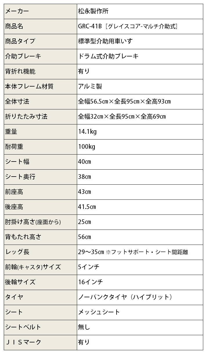 多機能 介助用車いす GRC-41B「グレイスコア-マルチ介助用」 | 車いす通販のロッキー