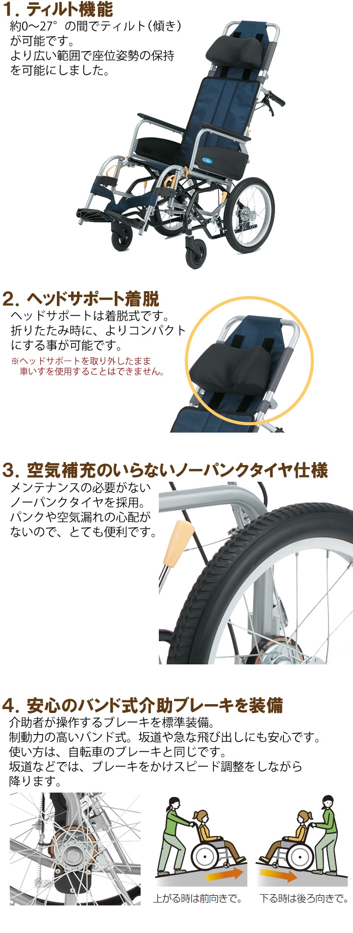 ティルト式 介助用車いす NEO-10αW | 車いす通販のロッキー