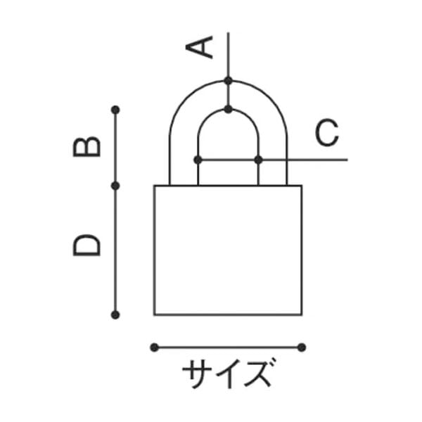 ALPHA南京錠サイズ