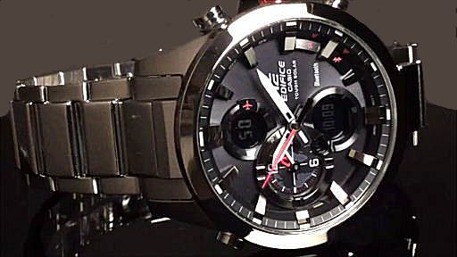 カシオ　エディフィス　アナログ・デジタル　ソーラー腕時計 　ECB-500D-1AJF　モバイルリンク機能搭載　メンズ　国内正規品  【動画有】-腕時計通販かわしま