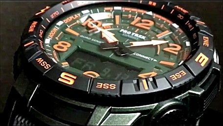 カシオ プロトレック腕時計 PRT-B50FE-3JR スマートフォンリンク 替え 