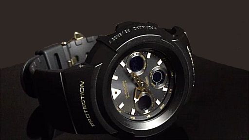 カシオGショック黒金 ソーラー電波腕時計 CASIO G-SHOCK　AWG-M510SBG-1AJF