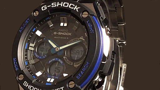 カシオGショック　Ｇスチール　ソーラー電波腕時計 GST-W100D-1A2JF　メンズ　国内正規品 【動画有】-腕時計通販かわしま