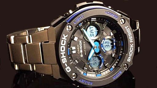 カシオGショック　Ｇスチール　ソーラー電波腕時計 GST-W100D-1A2JF　メンズ　国内正規品 【動画有】-腕時計通販かわしま